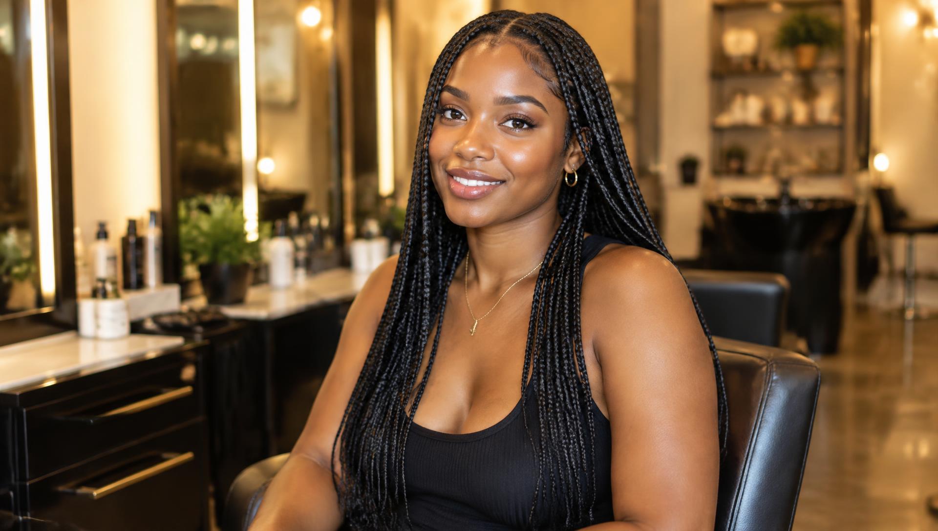 Fresh knotless braids